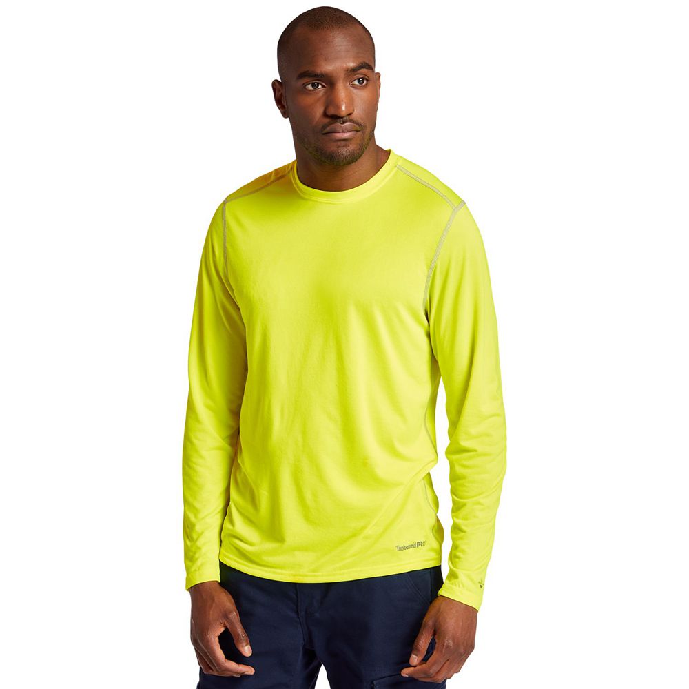 Camisetas Timberland Argentina Hombre - Pro® Wicking Good Sport Long Sleeve - Verde - SAJRHC-620